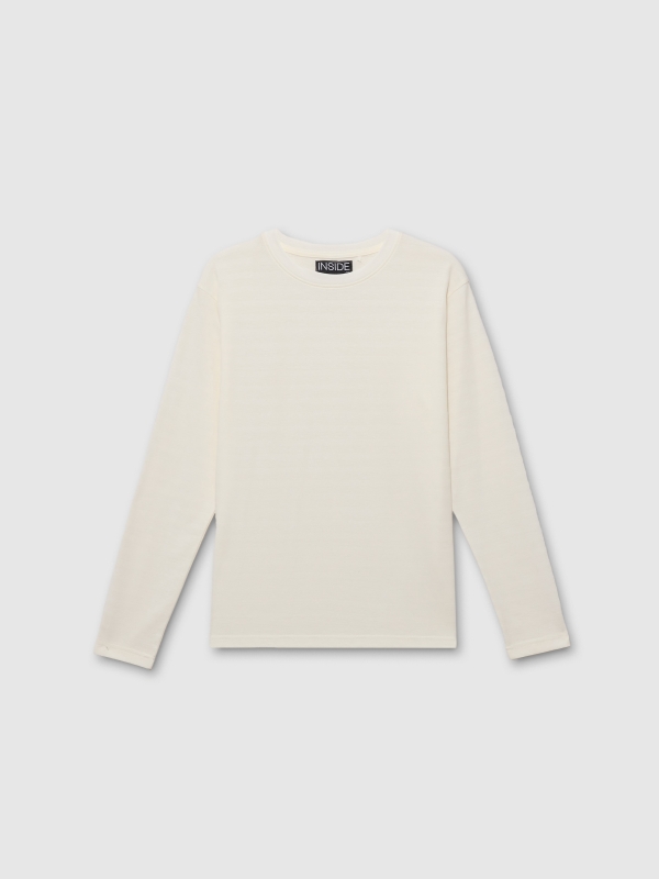 In side Camiseta manga larga textura rayas