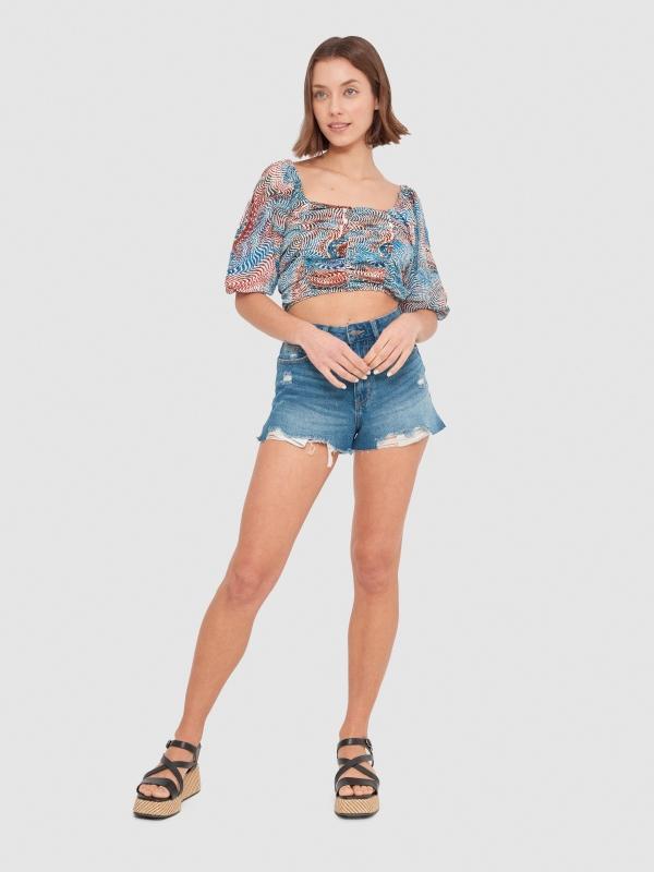 In Side Camiseta Mesonera Manga Abullonada