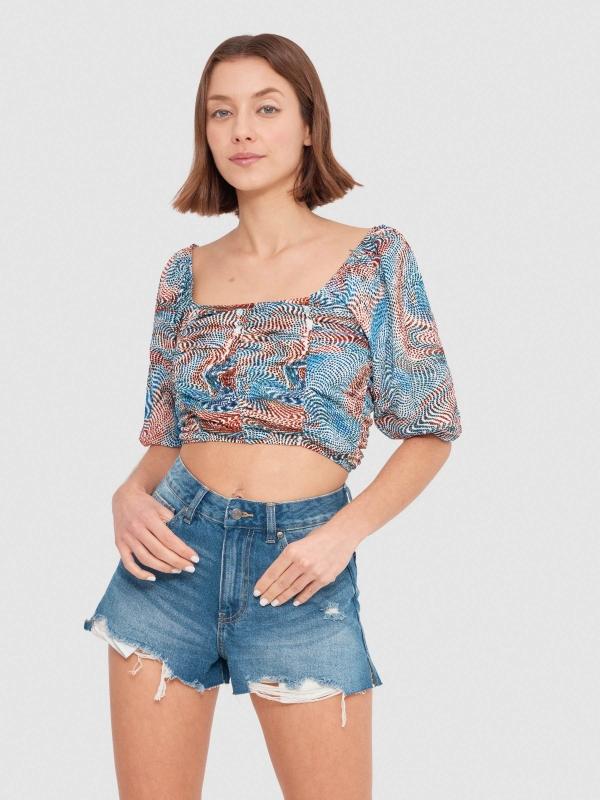 In side Camiseta mesonera manga abullonada