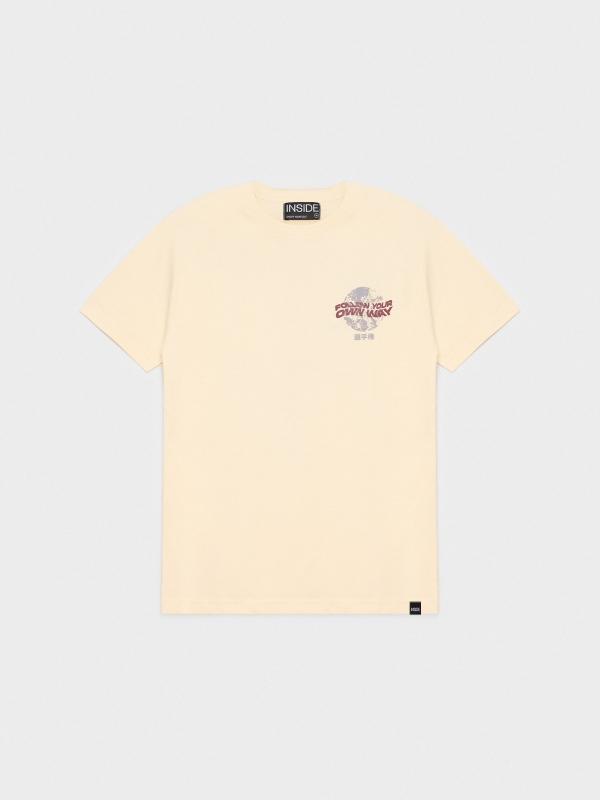 In Side Camiseta Negra Grafico Calavera