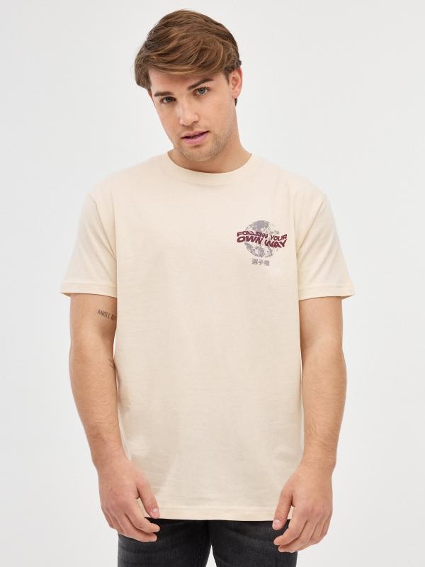 In side Camiseta negra grafico calavera