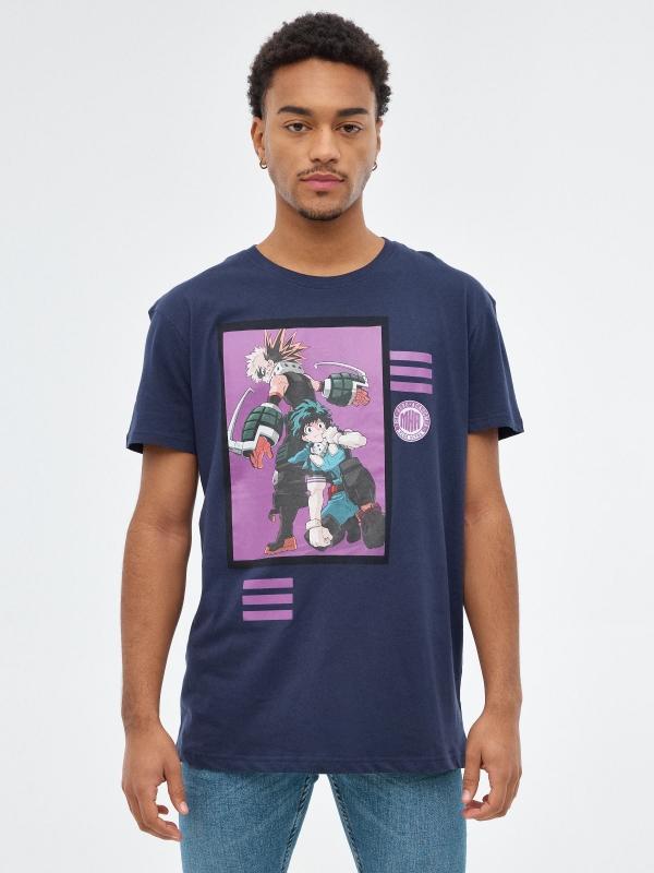 In side Camiseta negra My Hero