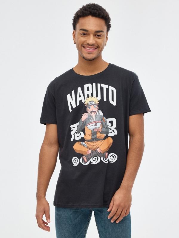 In side Camiseta negra Naruto