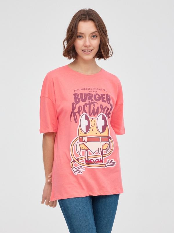 In side Camiseta oversize Burguer