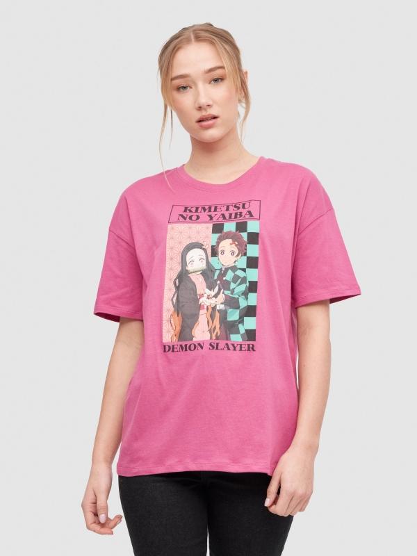 In side Camiseta oversize Demon Slayer