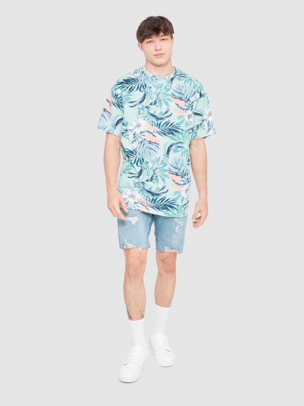 In Side Camiseta Oversize Hawaiana