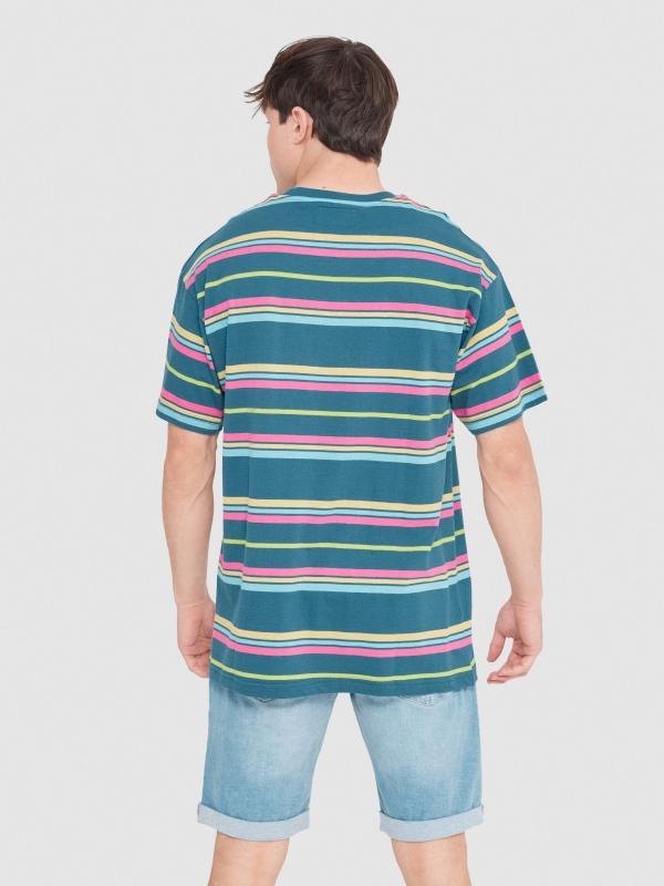 In Side Camiseta Oversize Rayas Colores