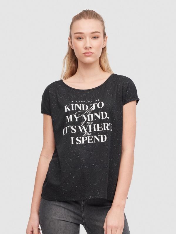 In side Camiseta oversize texto