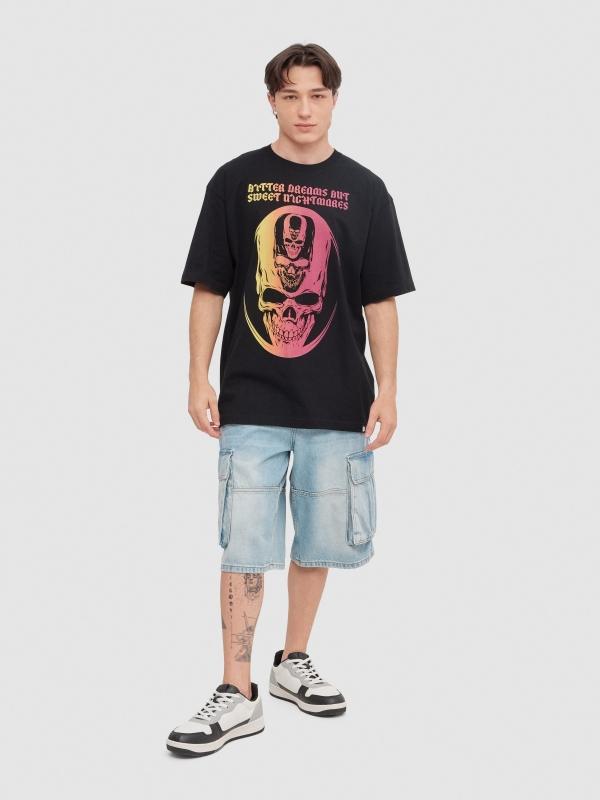 In Side Camiseta Oversized Calaveras