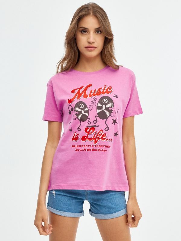 In side Camiseta oversized Music