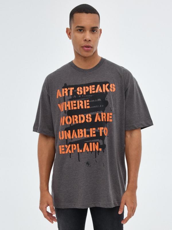 In side Camiseta oversized words
