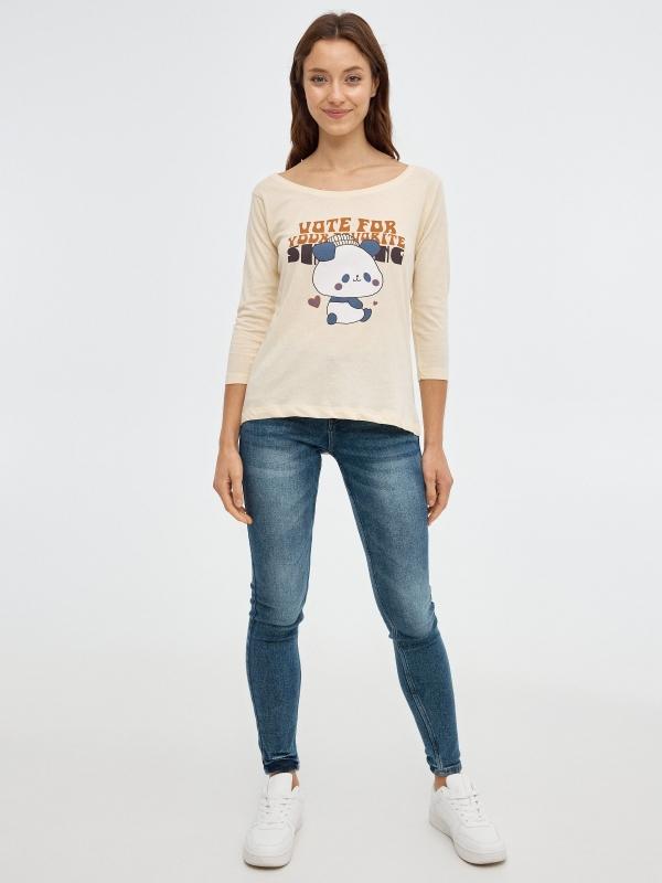 In Side Camiseta Print Con Texto