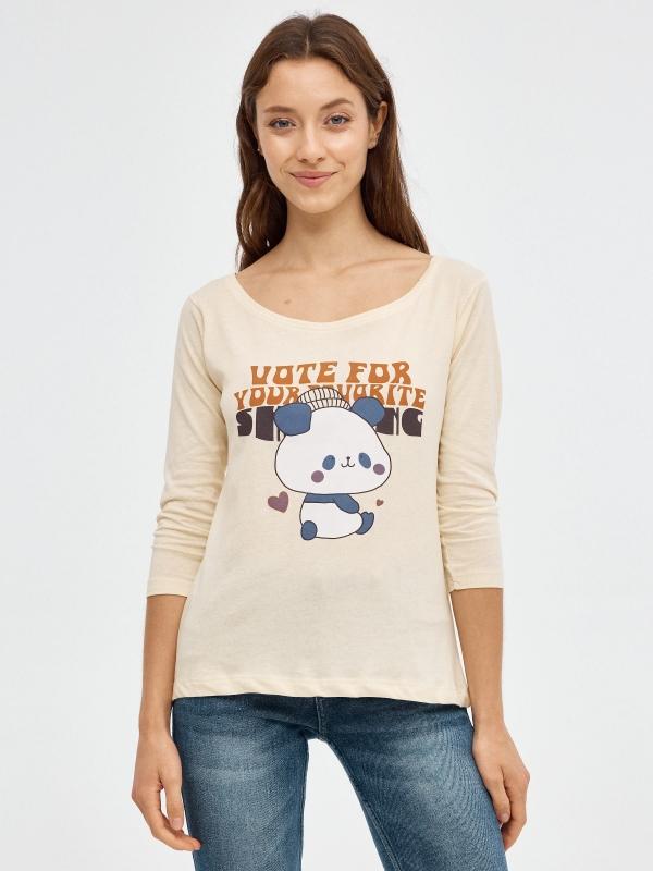 In side Camiseta print con texto