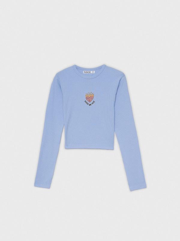 In Side Camiseta Print Corazón En Llamas