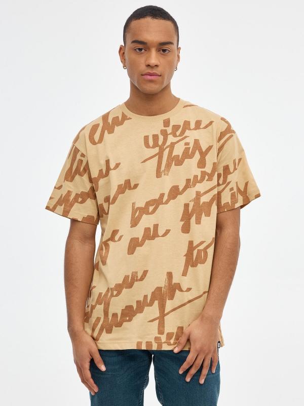 In side Camiseta print de texto