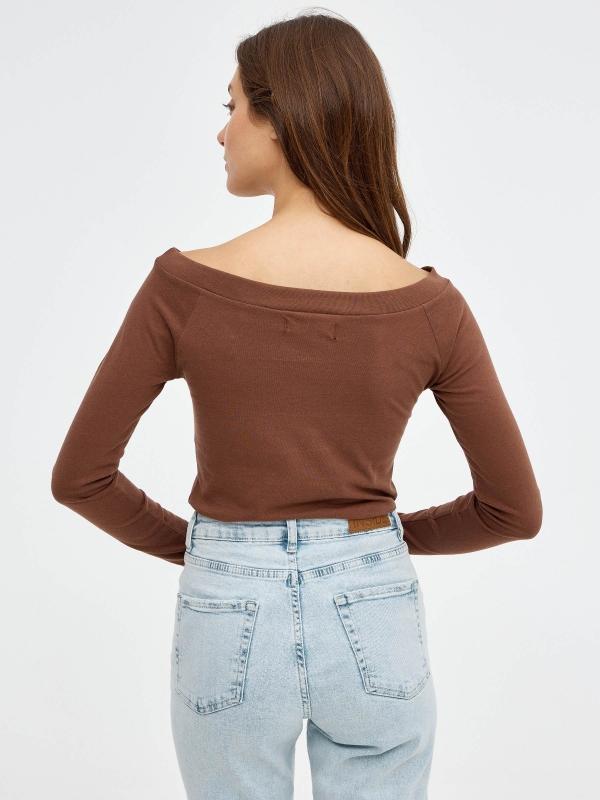 In Side Camiseta Print Letras Cuello De Barco