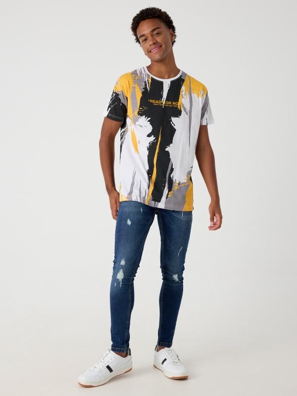 In Side Camiseta Print Manchas