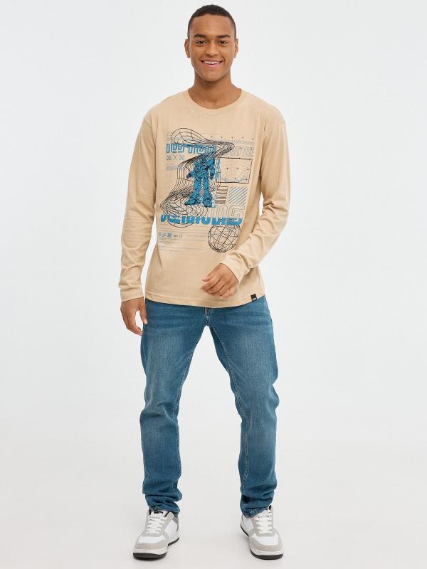 In Side Camiseta Print Robot