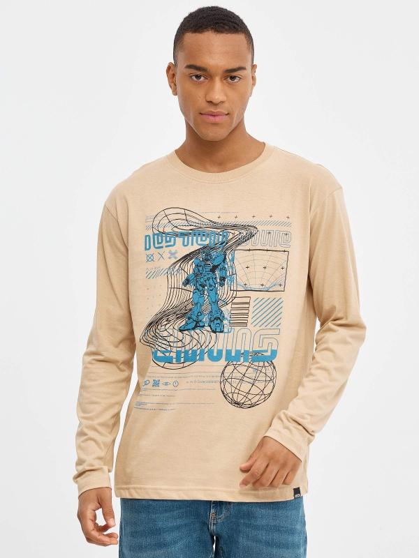 In side Camiseta print robot