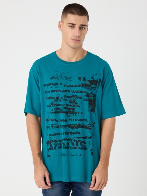 In side Camiseta print texto