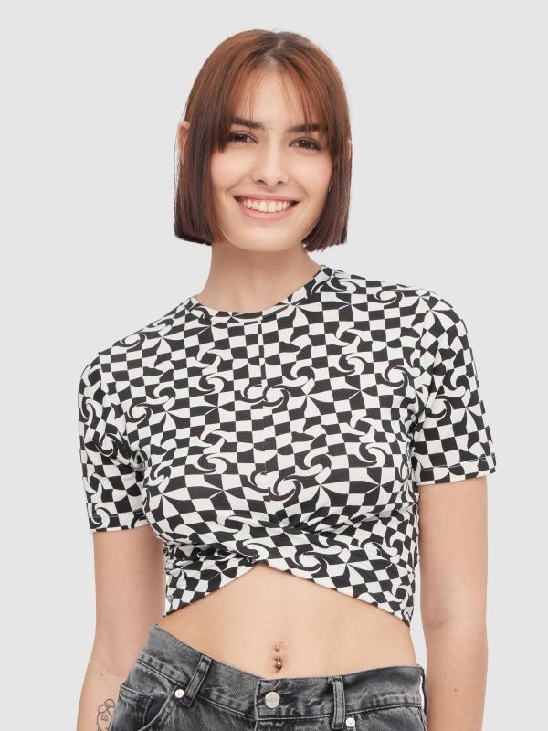 In side Camiseta Psicodelia anudada