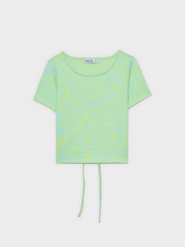 In Side Camiseta Psicodélica Verde Cutout