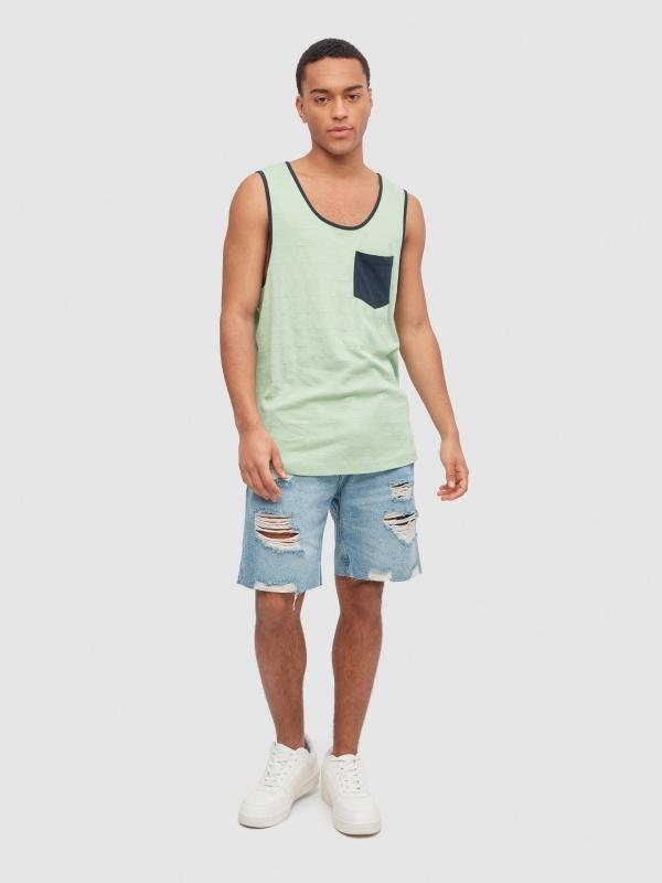 In Side Camiseta Rayas Con Bolsillo