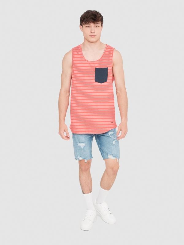 In Side Camiseta Rayas Con Bolsillo