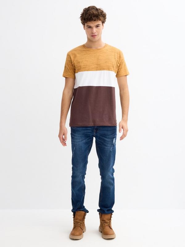 In Side Camiseta Regular Color Block