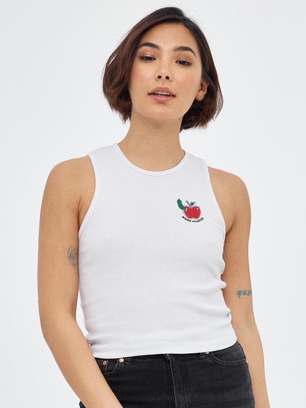 In Side Camiseta Rib Con Estampado