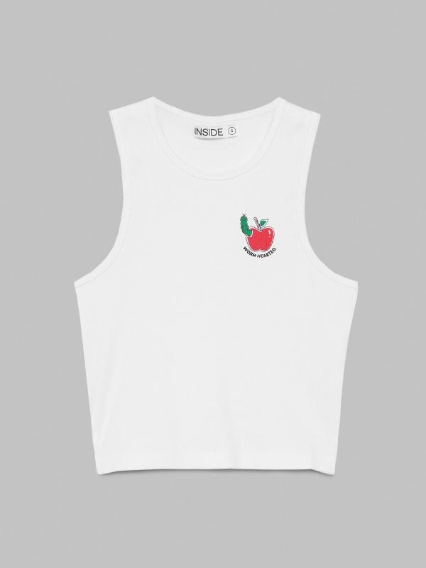 In Side Camiseta Rib Con Estampado