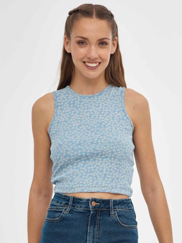 In side Camiseta rib con estampado