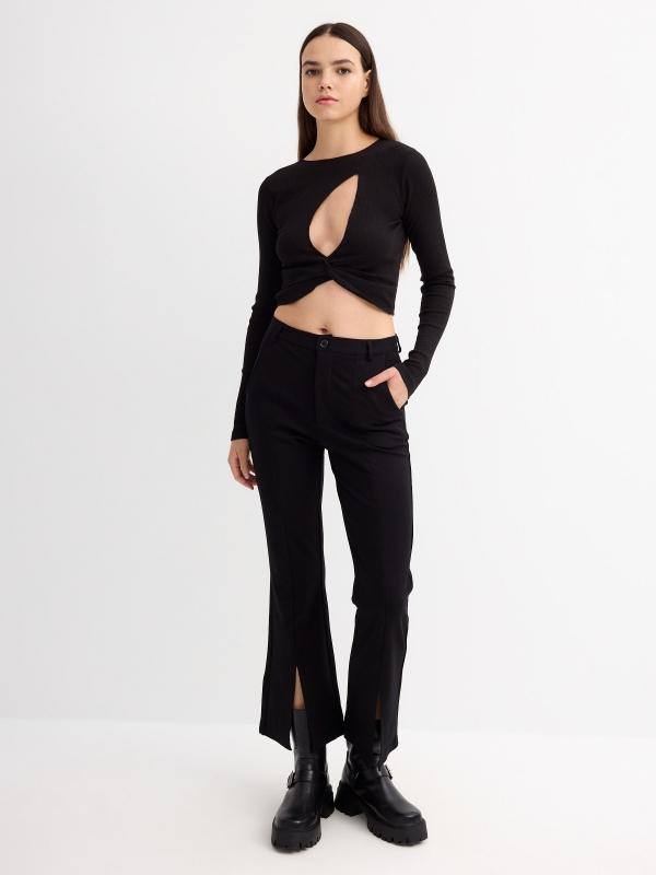 In Side Camiseta Rib Cut Out