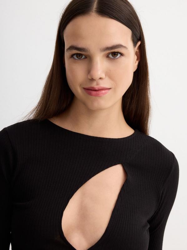 In Side Camiseta Rib Cut Out