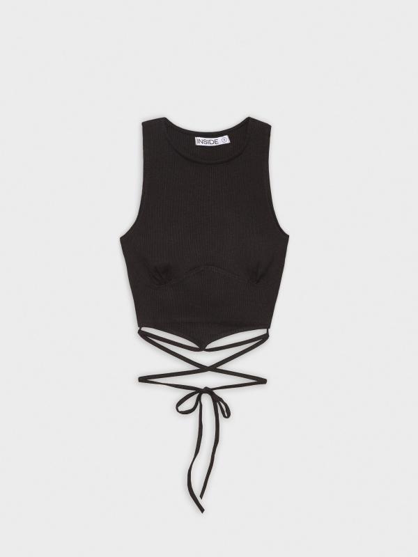 In Side Camiseta Satinada Con Tiras