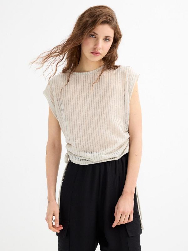 In side Camiseta sin mangas lúrex