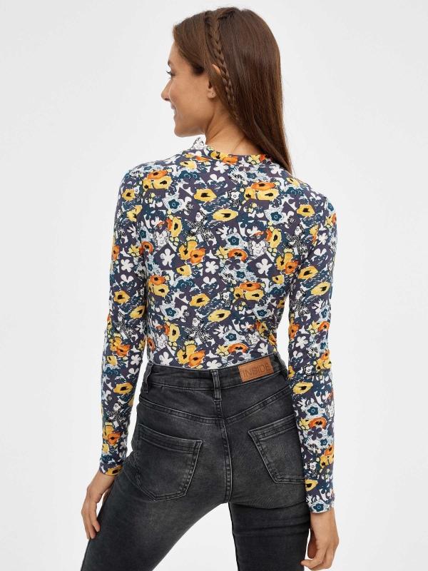 In Side Camiseta Slim Perkins Print Floral
