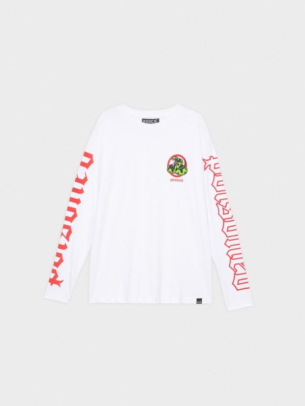 In Side Camiseta Snake Print En Las Mangas