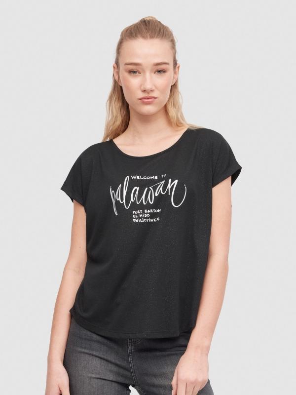 In side Camiseta tejido combinado