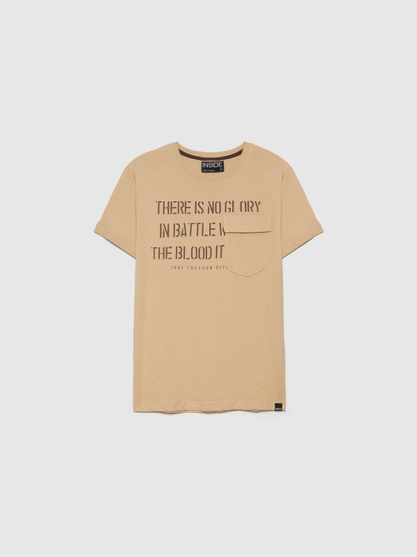 In Side Camiseta Texto Con Bolsillo