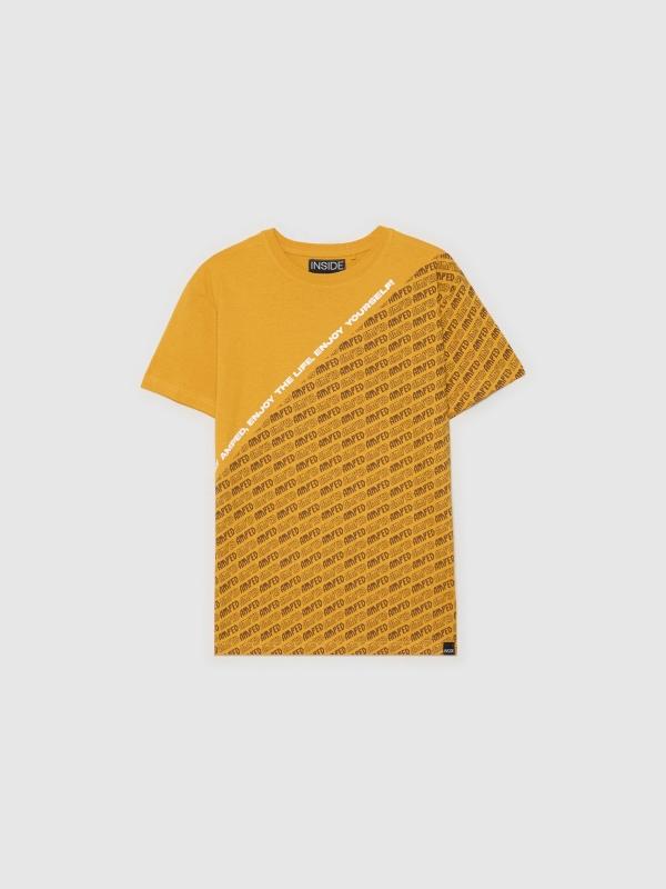 In Side Camiseta Texto Diagonal