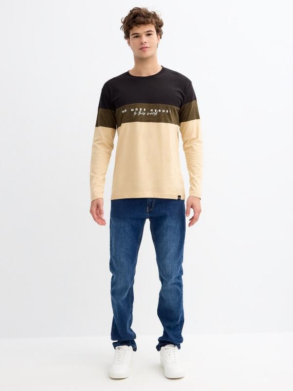 In Side Camiseta Texturas Combinadas