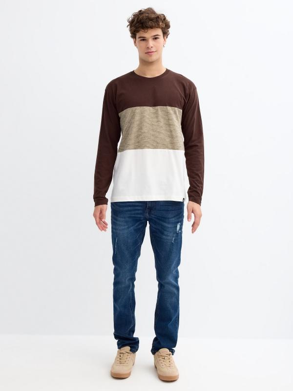 In Side Camiseta Texturas Combinadas