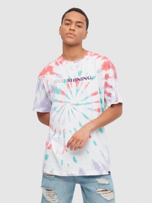 In side Camiseta tie dye multicolor