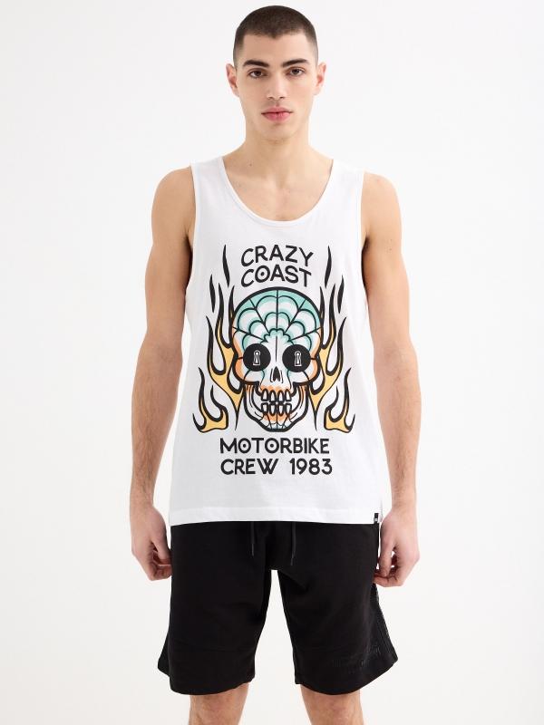 In side Camiseta tirantes calavera fuego