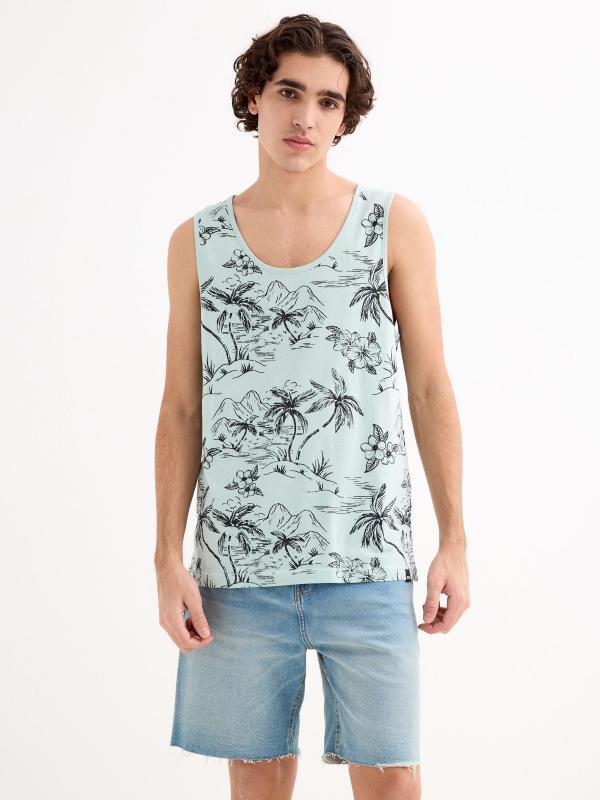 In side Camiseta tirantes hawaiana