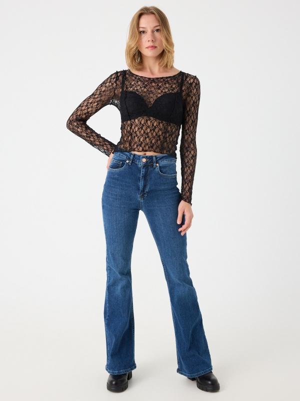 In Side Camiseta Transparente Blonda