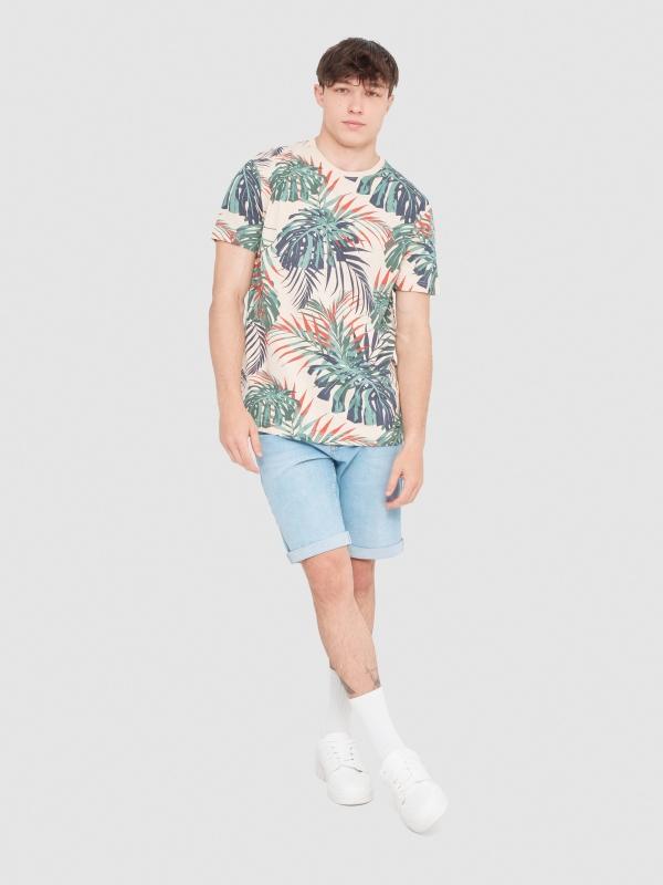 In Side Camiseta Tropical Hojas