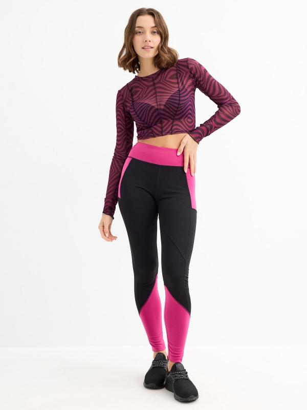 In Side Camiseta Tul Estampado Psicodélico