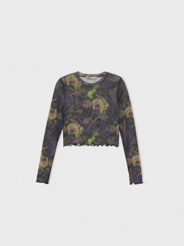 In Side Camiseta Tull Print Curly